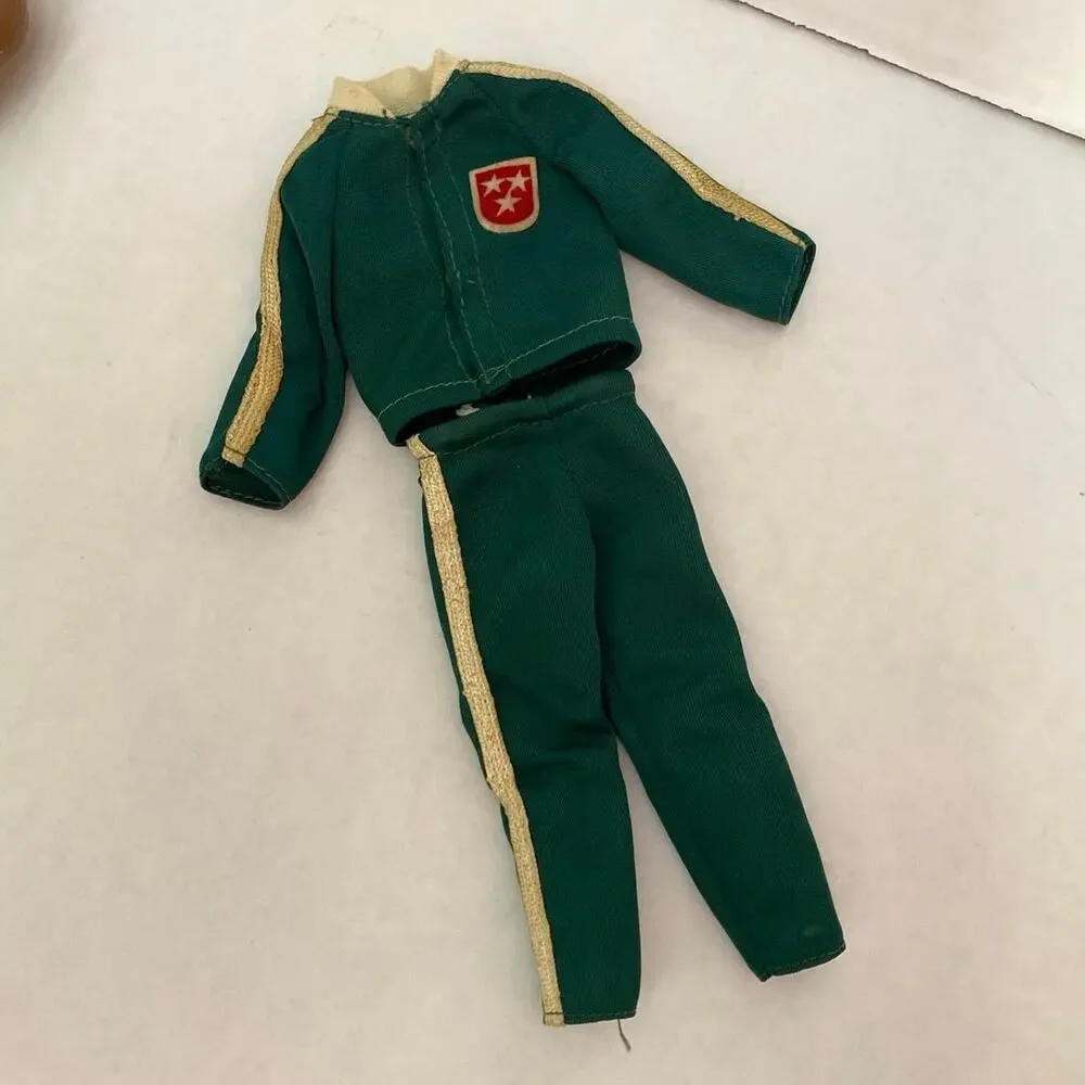 Big Jim Jack Olympic Green Warmup Suit on Shindana Toy Doll OJ Simpson READ FAIR